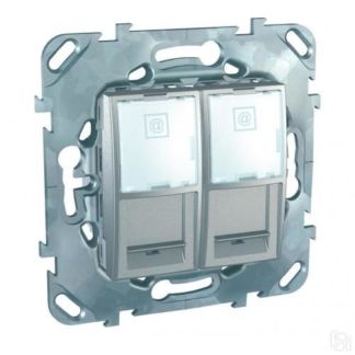 Розетка Компьютерная 2Хrj45 Schneider Electric Unica Mgu5.2020.30Zd Schneid