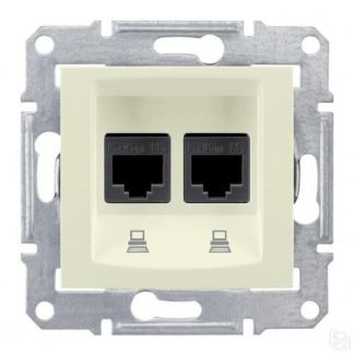 Розетка Компьютерная 2Хrj45 Schneider Electric Sedna Utp Sdn4800147 Schneid