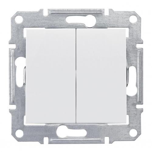 Выключатель Двухклавишный Schneider Electric Sedna Ip44 10A 250V Sdn0300421 фото 1