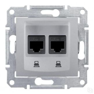 Розетка Компьютерная 2Хrj45 Schneider Electric Sedna Utp Sdn4400160 Schneid