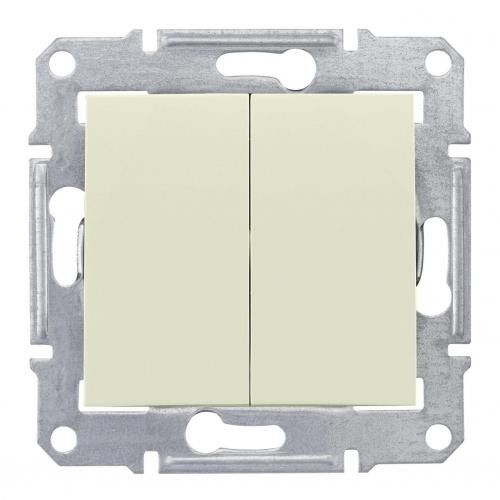 Выключатель Двухклавишный Schneider Electric Sedna Ip44 10A 250V Sdn0300447 фото 1