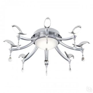 Потолочная Светодиодная Люстра С Пультом Ду Idlamp Uccelli 385/8Pf-Ledsilve