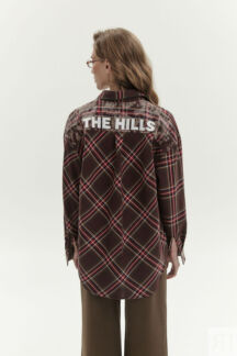 Рубашка женская коричневая в клетку The Hills