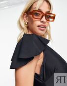 Черный купальник с узлом спереди и рукавами-крылышками ASOS DESIGN Maternit 122273467 | BLACK фото 2