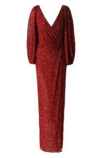 Платье из вискозы с отделкой пайетками Jenny Packham