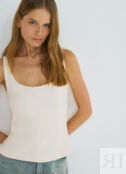 Топ с баской, Бежевый O`Stin OWNS01041AO02-T0 фото 1