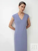 Платье миди из хлопкового трикотажа лавандовое Pompa 4680662845568 фото 2
