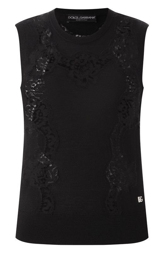 Топ из кашемира и шелка Dolce & Gabbana FXJ26T/JEM07 фото 1