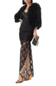 Текстильные босоножки Giqua 110 Saint Laurent 818022/9QNA0 фото 2