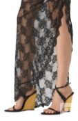 Текстильные босоножки Giqua 110 Saint Laurent 818022/9QNA0 фото 3