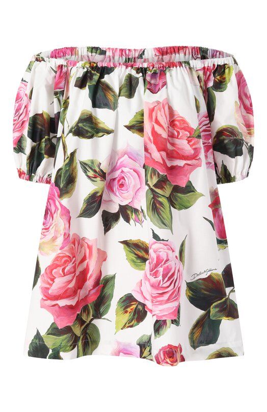 Хлопковый топ Dolce & Gabbana F756UT/HS5S4 фото 1