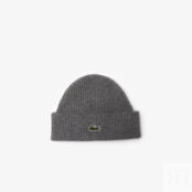 Вязаная шапка-бини Lacoste из шерсти фото 1