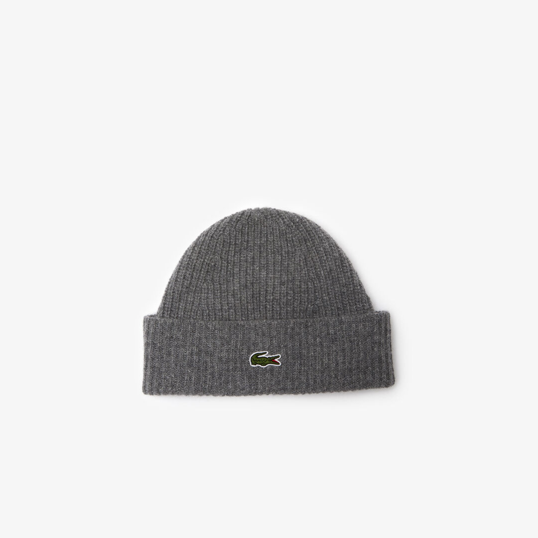 Вязаная шапка-бини Lacoste из шерсти фото 1