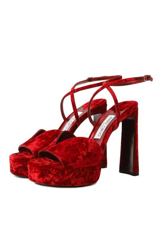 Текстильные босоножки Karli 125 Jimmy Choo KARLI/PF 125/RDV фото 1