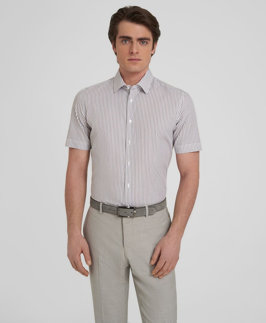 Рубашка HENDERSON кр.р. SHS-0677-S BROWN фото 1