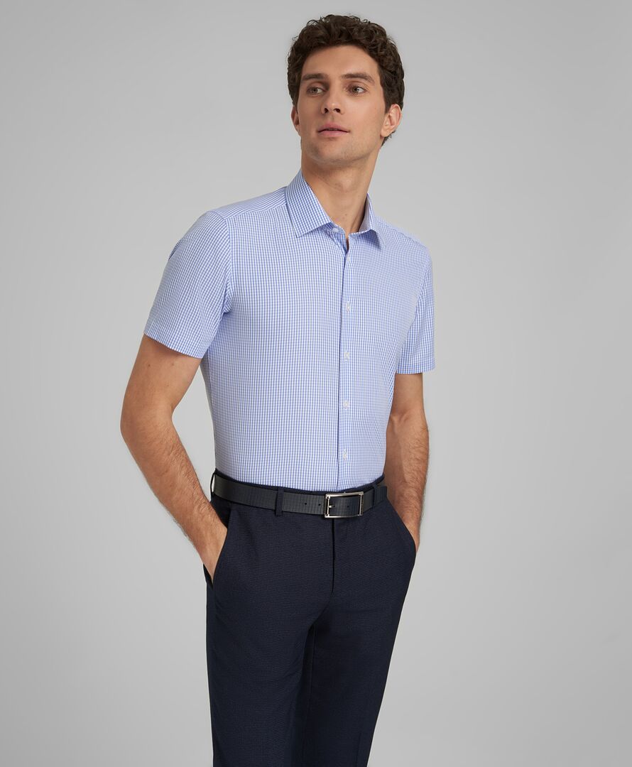 Рубашка прилегающий силуэт HENDERSON SHS-0591-X BLUE фото 1