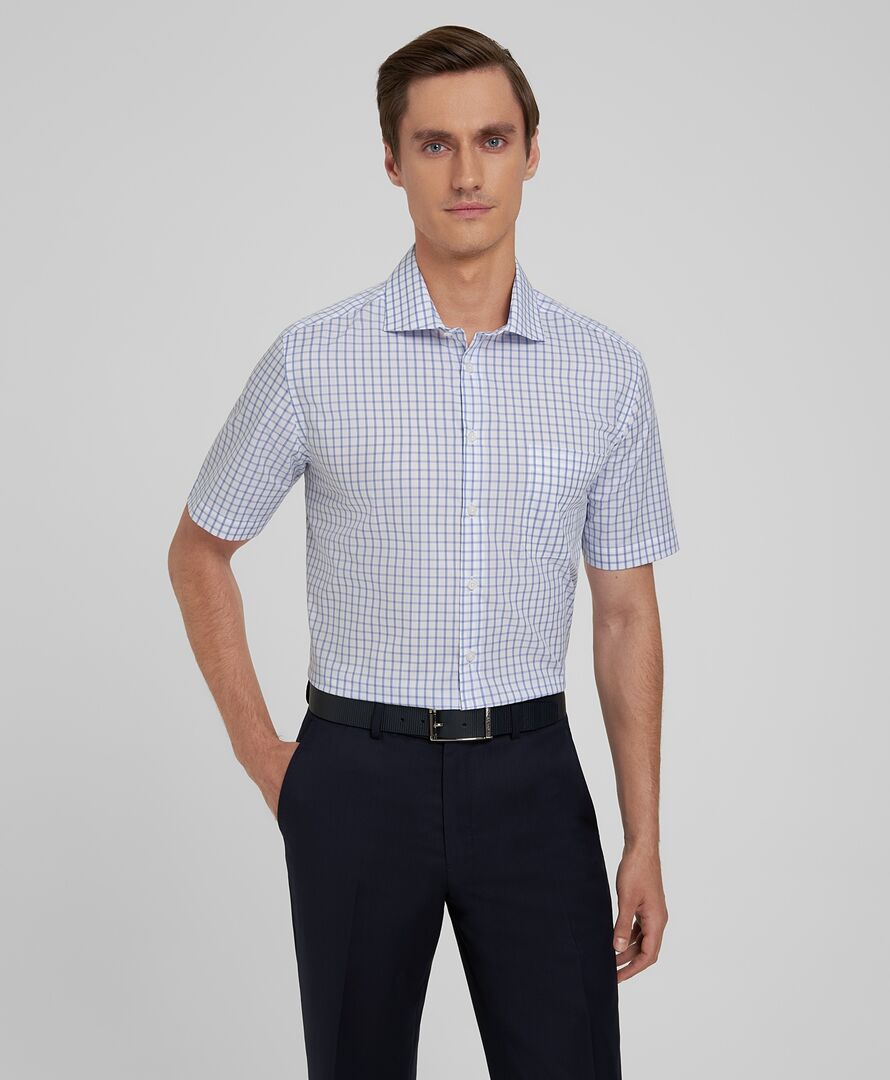 Рубашка прямой силуэт HENDERSON SHS-0624-N BLUE фото 1