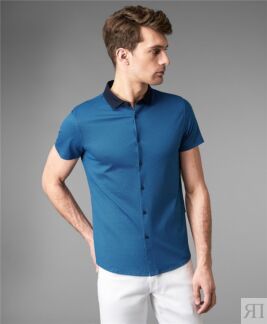 Рубашка трикотажная HENDERSON HSS-0109 DBLUE