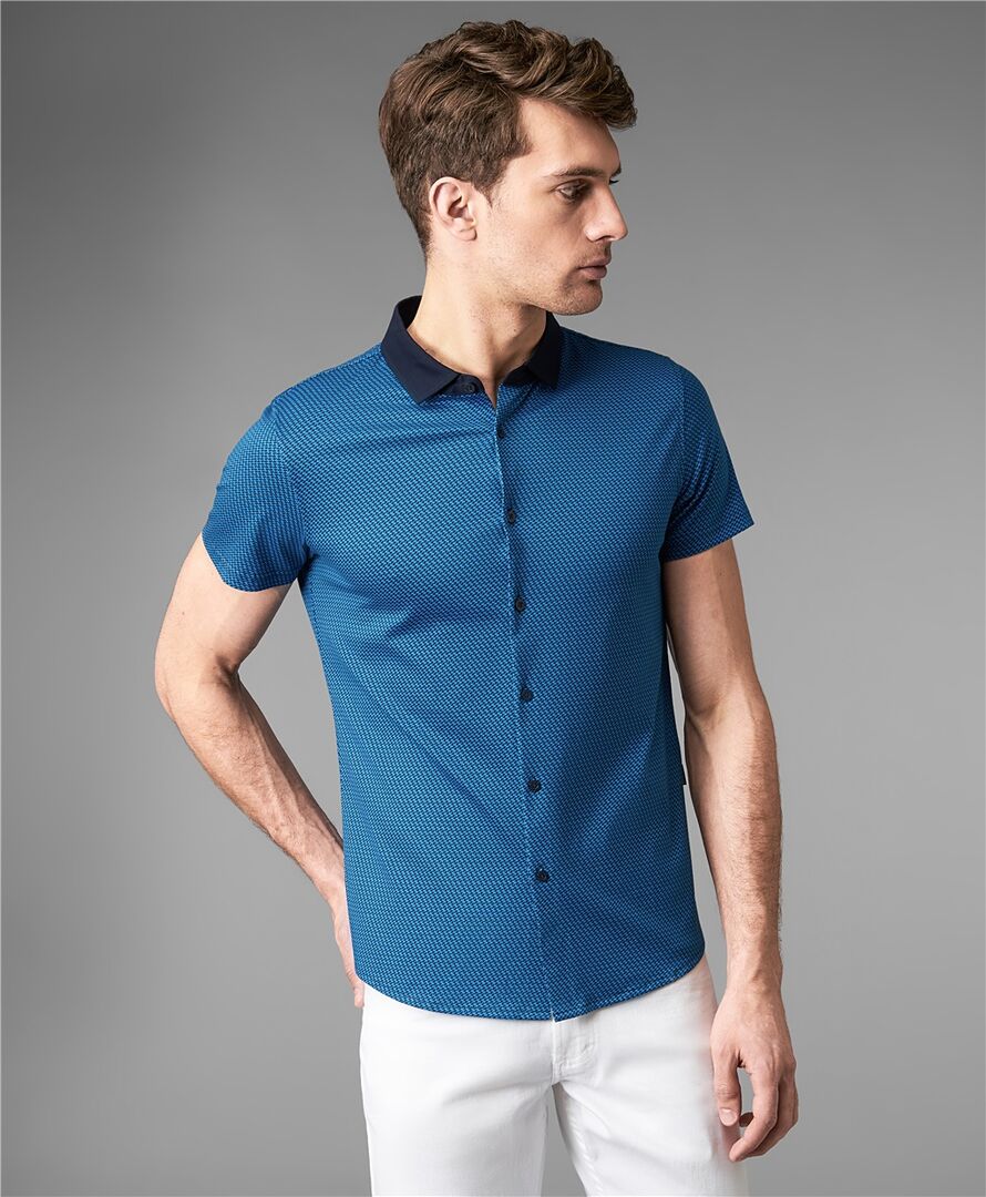Рубашка трикотажная HENDERSON HSS-0109 DBLUE фото 1