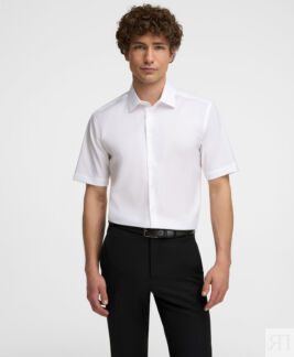 Рубашка HENDERSON кр.р. SHS-0741-R WHITE HENDERSON Рубашка прямого кроя хло