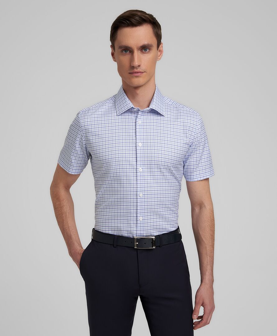 Рубашка прилегающий силуэт HENDERSON SHS-0589-X BLUE фото 1