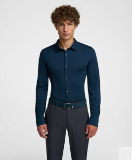 Рубашка трикот. HENDERSON дл.р HSL-0081-S NAVY