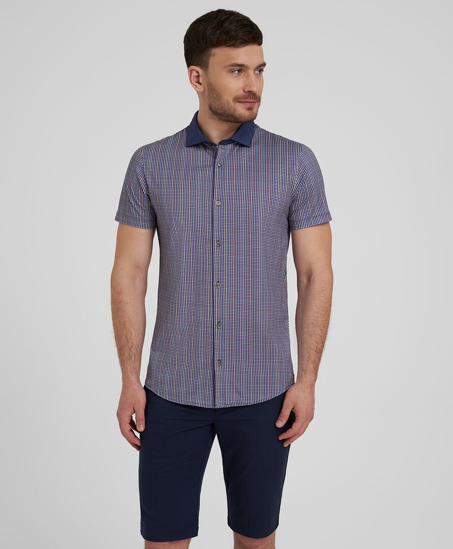 Рубашка трикот. HENDERSON кр.р HSS-0134 NAVY фото 1