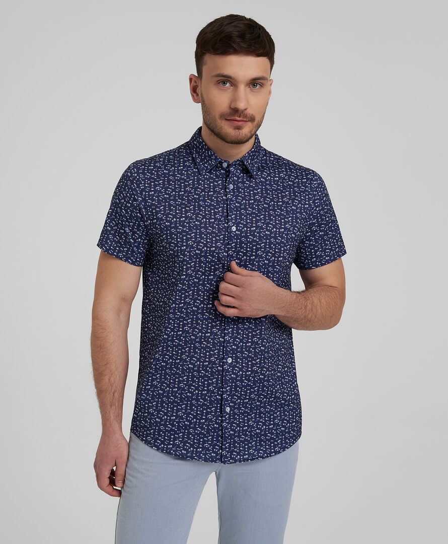 Рубашка трикот. HENDERSON кр.р HSS-0135 DNAVY фото 1