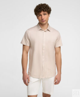 Рубашка трикот. HENDERSON кр.р HSS-0142-R BEIGE