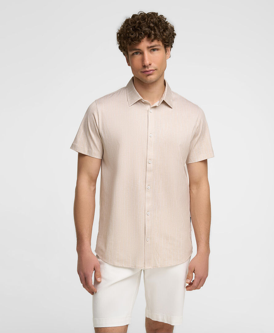 Рубашка трикот. HENDERSON кр.р HSS-0142-R BEIGE фото 1