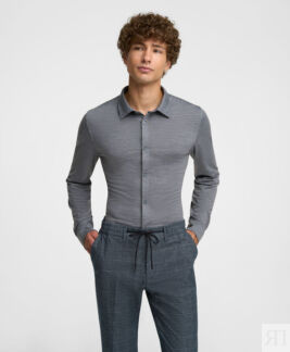 Рубашка трикот. HENDERSON дл.р HSL-0080-S GREY