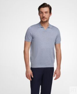 Поло HENDERSON кр.р. KWS-0057 LBLUE HENDERSON Поло тонкой вязки из смеси хл