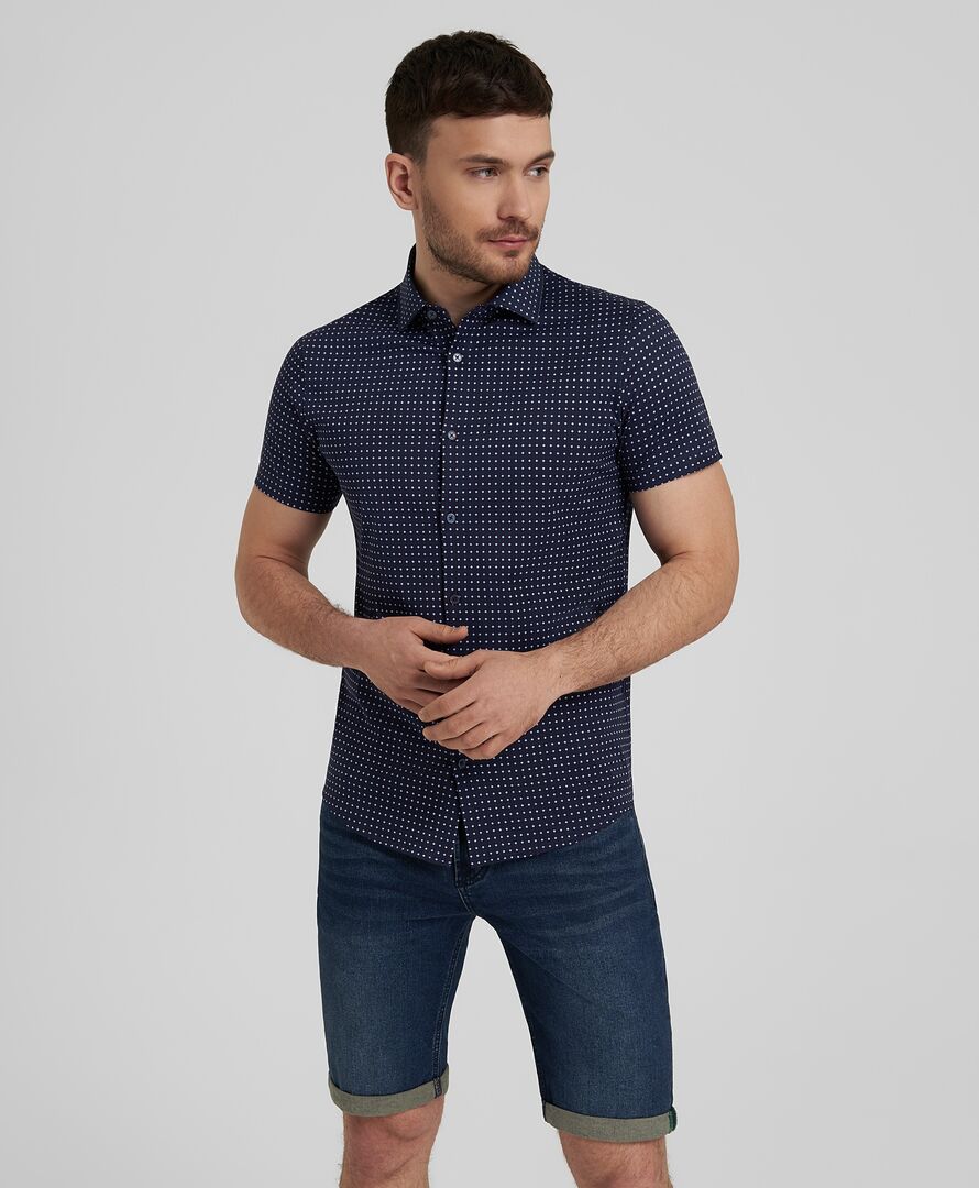 Рубашка трикот. HENDERSON кр.р HSS-0136 DNAVY фото 1