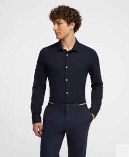 Рубашка трикот. HENDERSON дл.р HSL-0076-S DNAVY