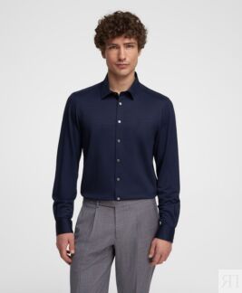 Рубашка трикот. HENDERSON дл.р HSL-0070 NAVY