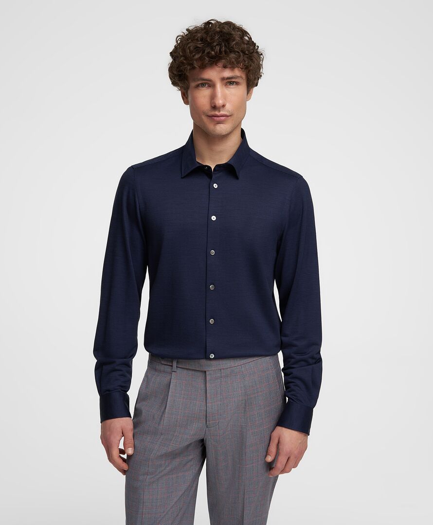 Рубашка трикот. HENDERSON дл.р HSL-0070 NAVY фото 1