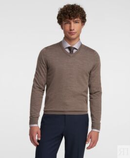 Пуловер трикотажный HENDERSON KWL-VN-F2 LBROWN HENDERSON Пуловер из 100% ше