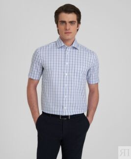 Рубашка HENDERSON кр.р. SHS-0651-R BLUE HENDERSON Рубашка прямого кроя хлоп