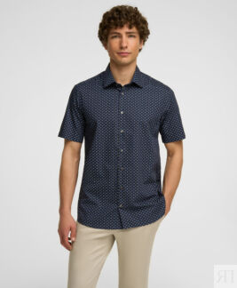 Рубашка HENDERSON кр.р. SHS-0720-S DNAVY HENDERSON Рубашка из смесового пол