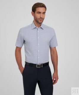 Рубашка полуприлегающий силуэт HENDERSON SHS-0636-S BLUE