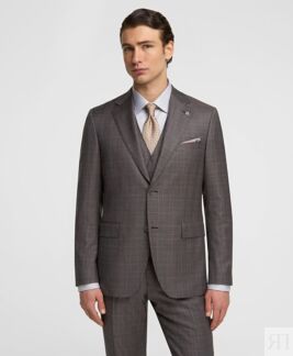 Пиджак HENDERSON JT1-0308-RP BROWN HENDERSON Костюмный пиджак из мериносово
