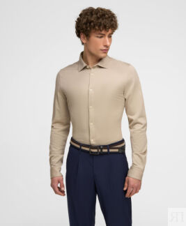 Рубашка трикот. HENDERSON дл.р HSL-0075-S BEIGE