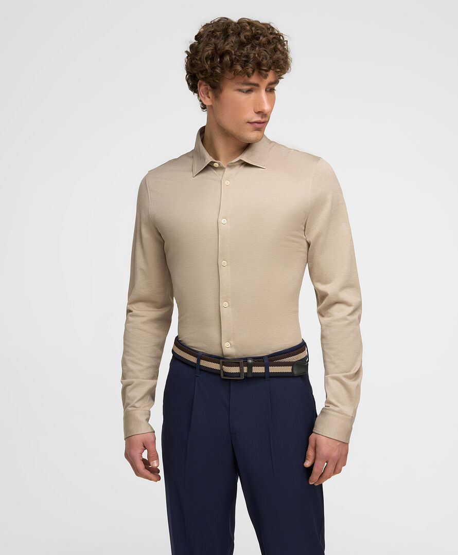 Рубашка трикот. HENDERSON дл.р HSL-0075-S BEIGE фото 1