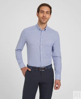 Рубашка полуприлегающий силуэт HENDERSON SHL-1841-S BLUE