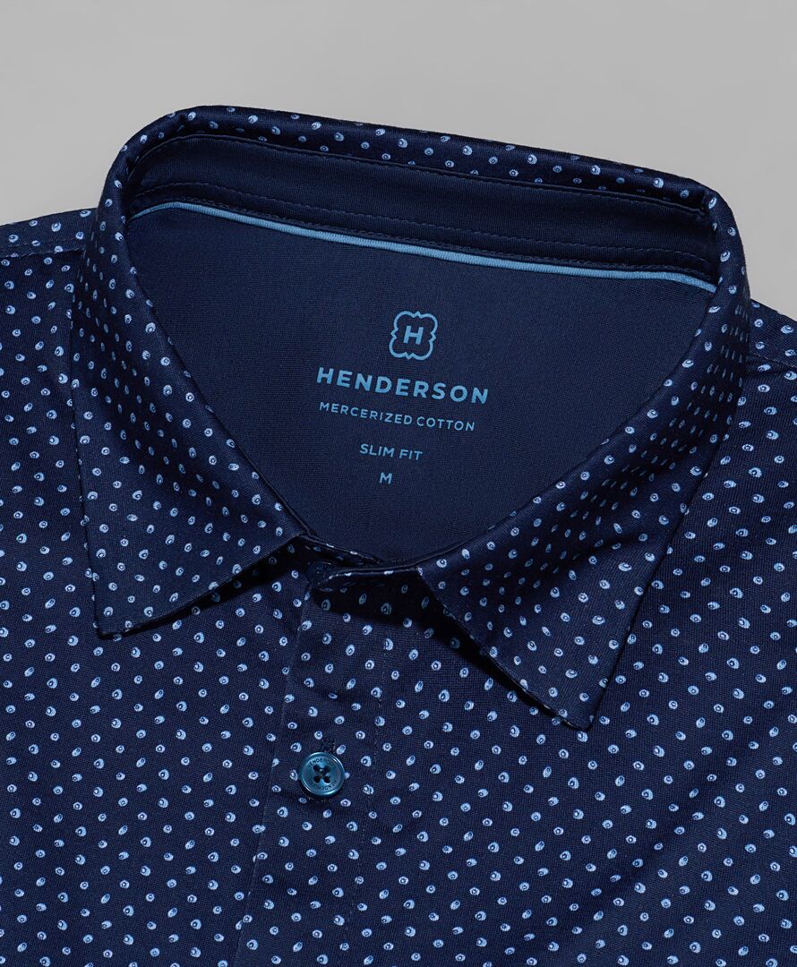 Рубашка трикот. HENDERSON кр.р HSS-0149-S NAVY фото 1