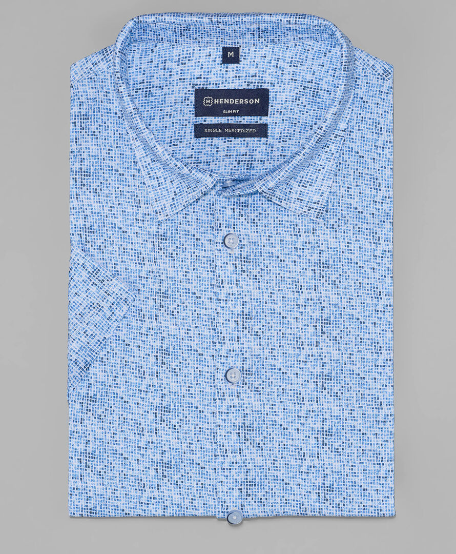 Рубашка трикот. HENDERSON кр.р HSS-0151-S BLUE фото 1