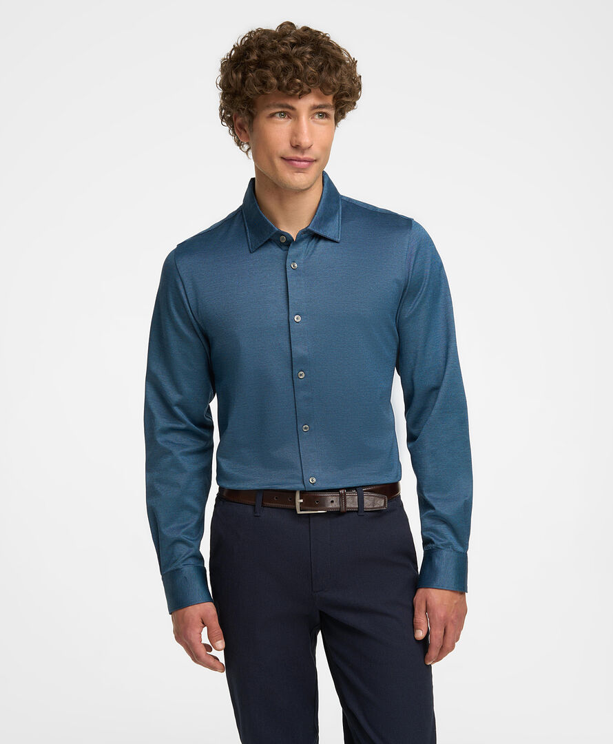 Рубашка трикот. HENDERSON дл.р HSL-0084-R NAVY фото 1