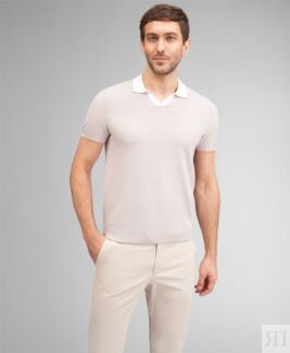 Поло трикотажное HENDERSON KWS-0043 LBEIGE HENDERSON Поло текстурной вязки
