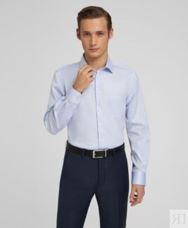 Рубашка прямой силуэт HENDERSON SHL-5426-NL BLUE