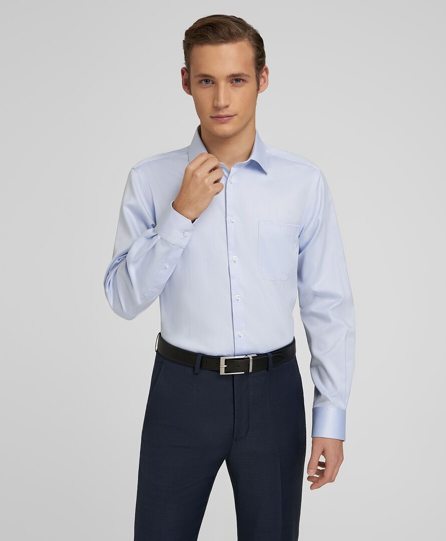 Рубашка прямой силуэт HENDERSON SHL-5426-NL BLUE фото 1